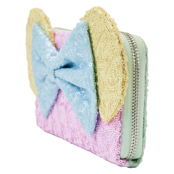 Loungefly LE Minnie Mouse Pastel Sequin Bundle Bag, Wallet, & Cardholder - NEW main image 13
